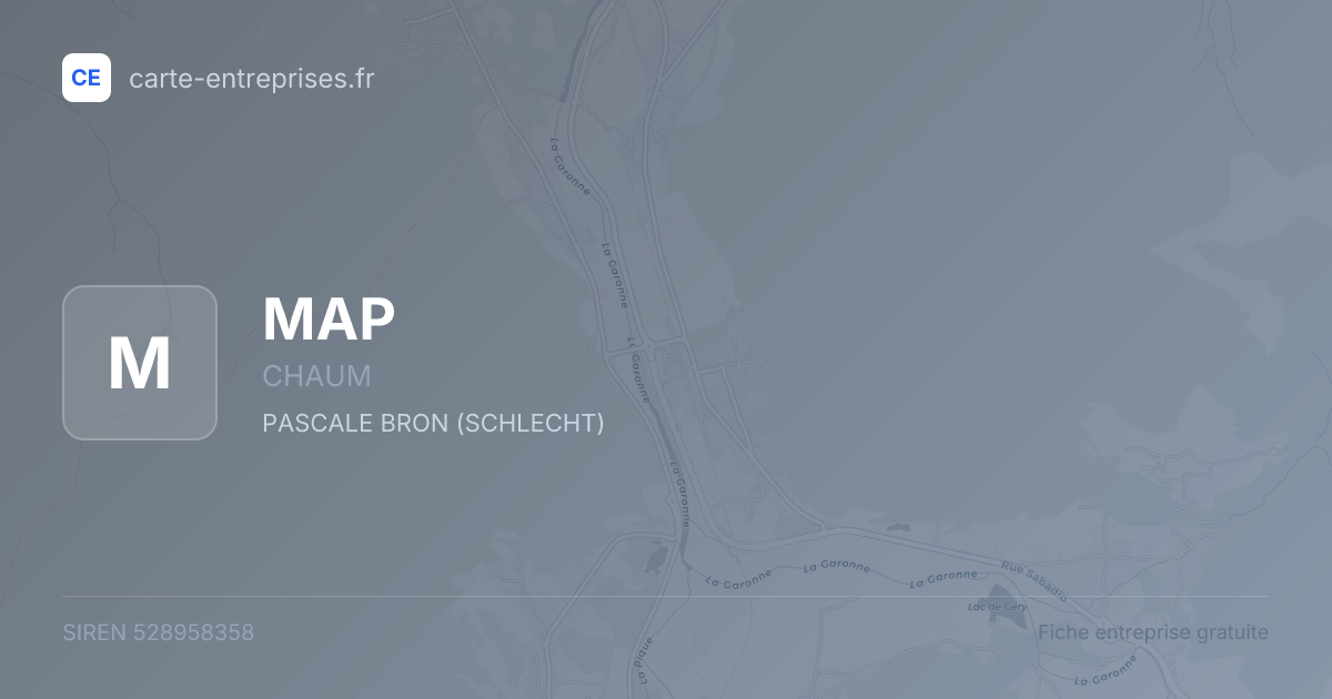 MAP — 528958358 — fiche entreprise