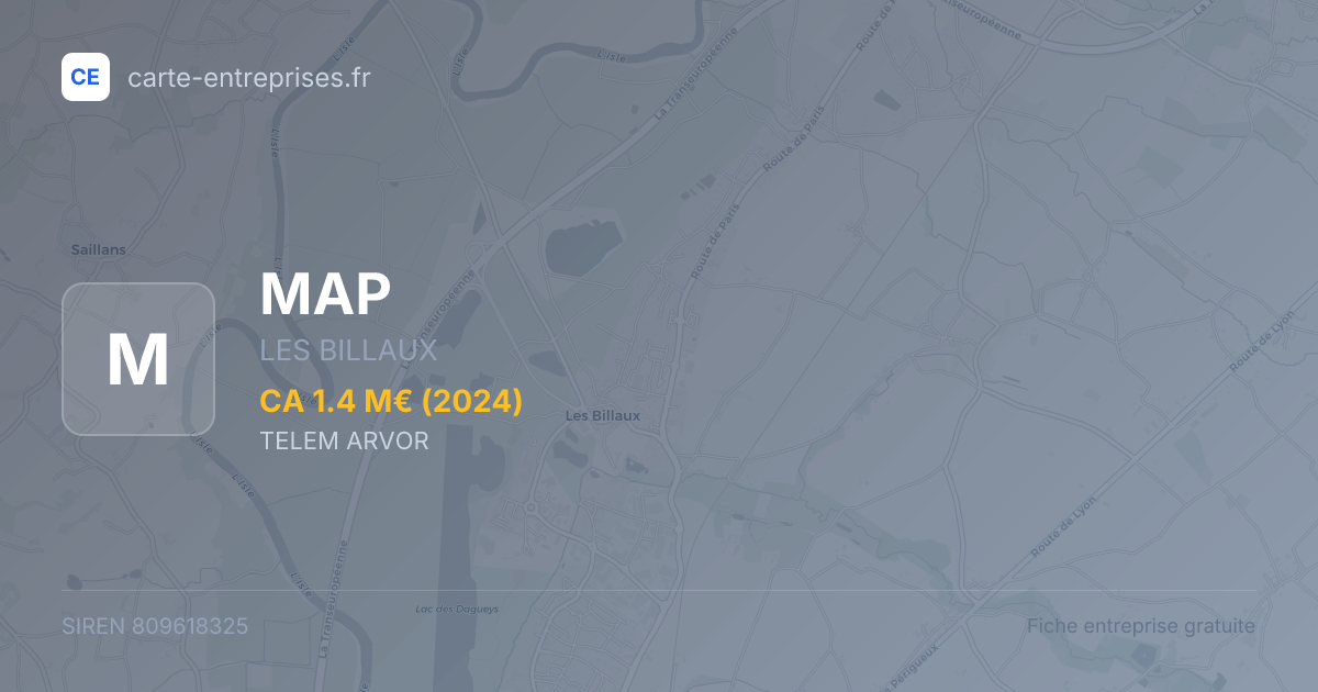 MAP — 809618325 — fiche entreprise
