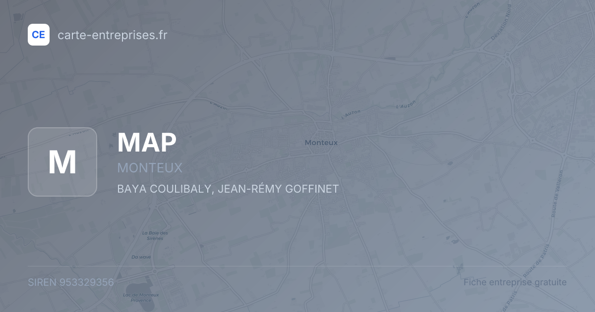 MAP — 953329356 — fiche entreprise
