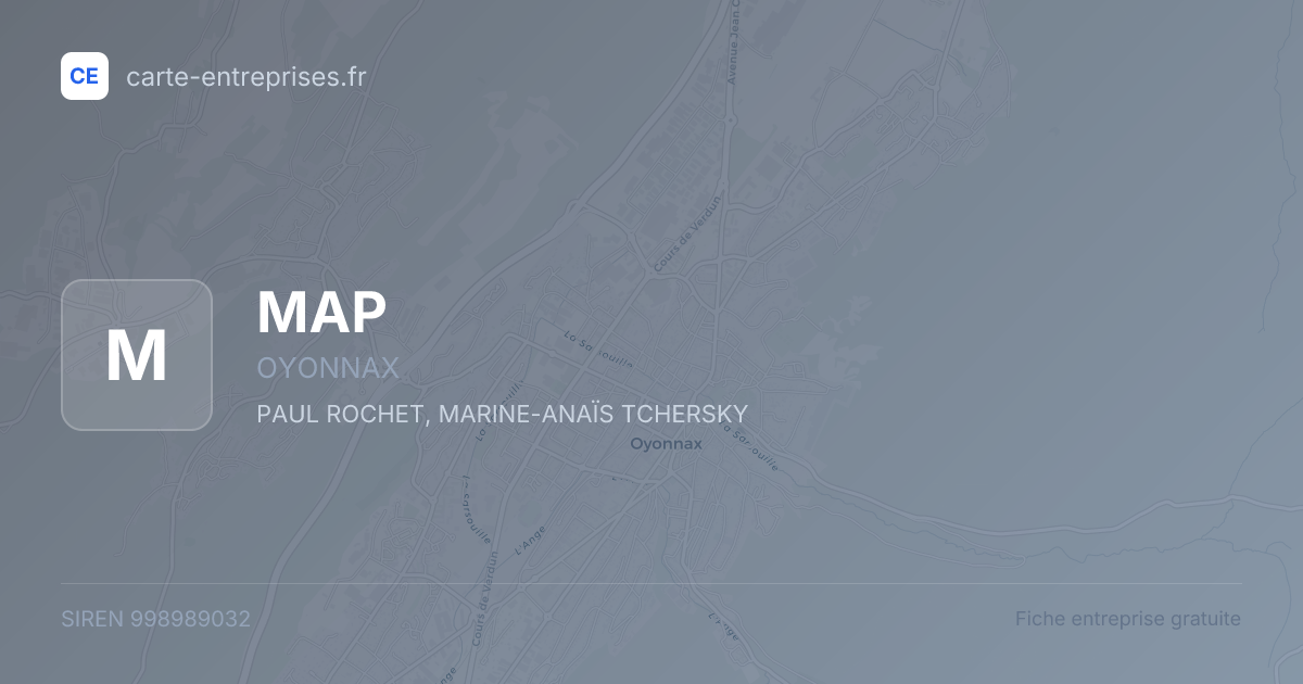 MAP — 998989032 — fiche entreprise
