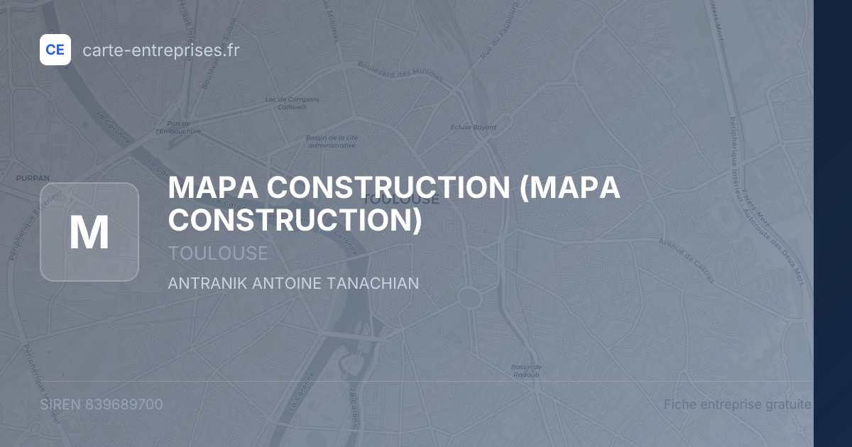 MAPA CONSTRUCTION — 839689700 — fiche entreprise