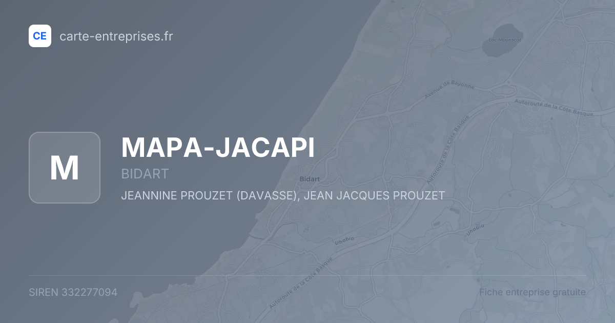 MAPA-JACAPI — 332277094 — fiche entreprise