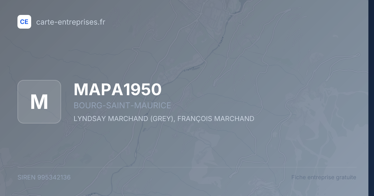 MAPA1950 — 995342136 — fiche entreprise