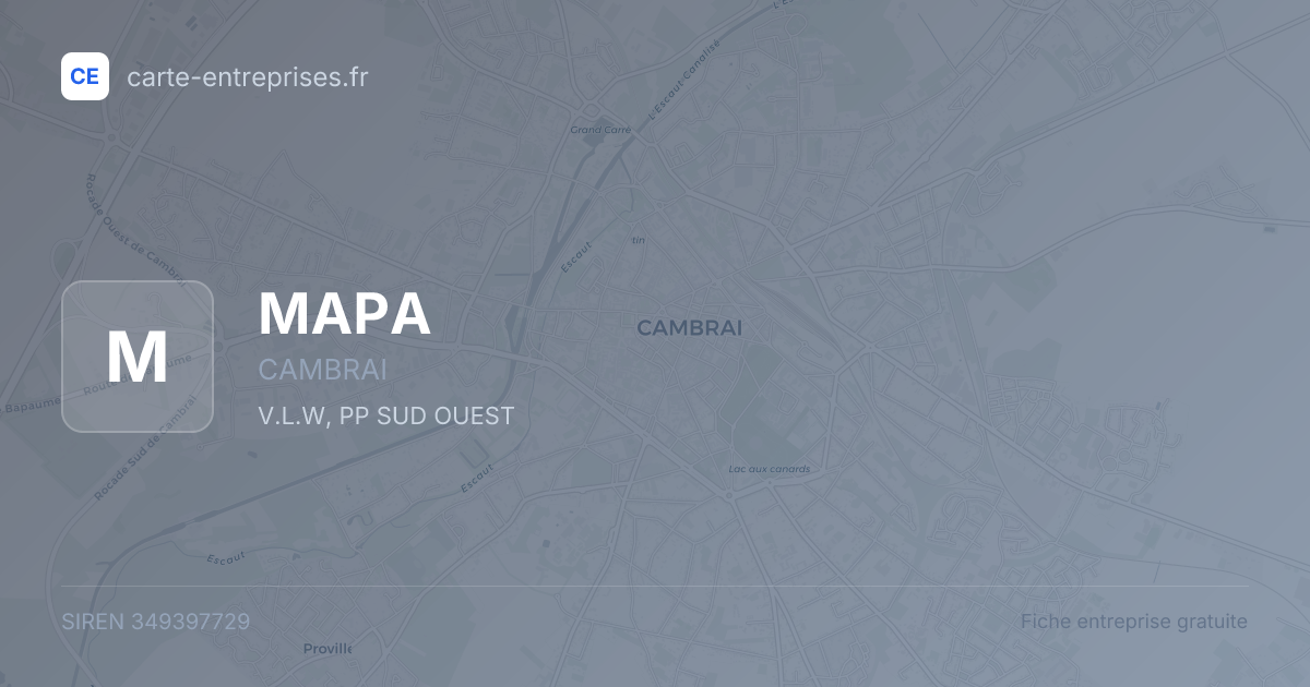 MAPA — 349397729 — fiche entreprise