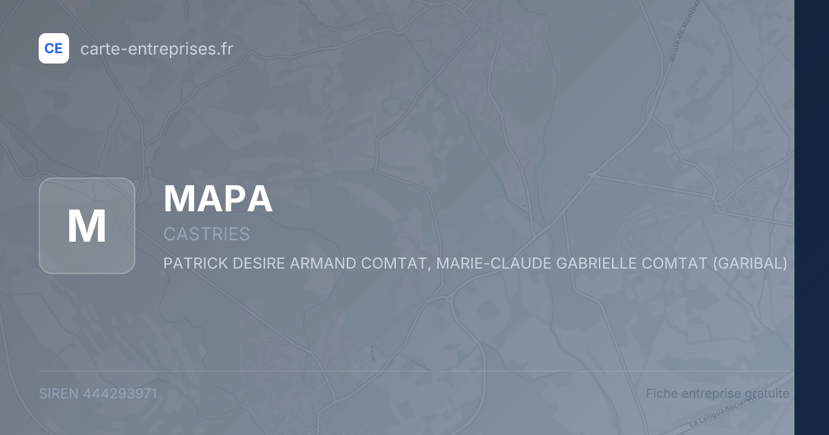 MAPA — 444293971 — fiche entreprise