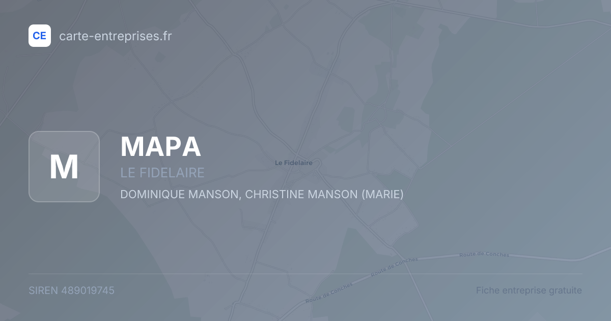 MAPA — 489019745 — fiche entreprise