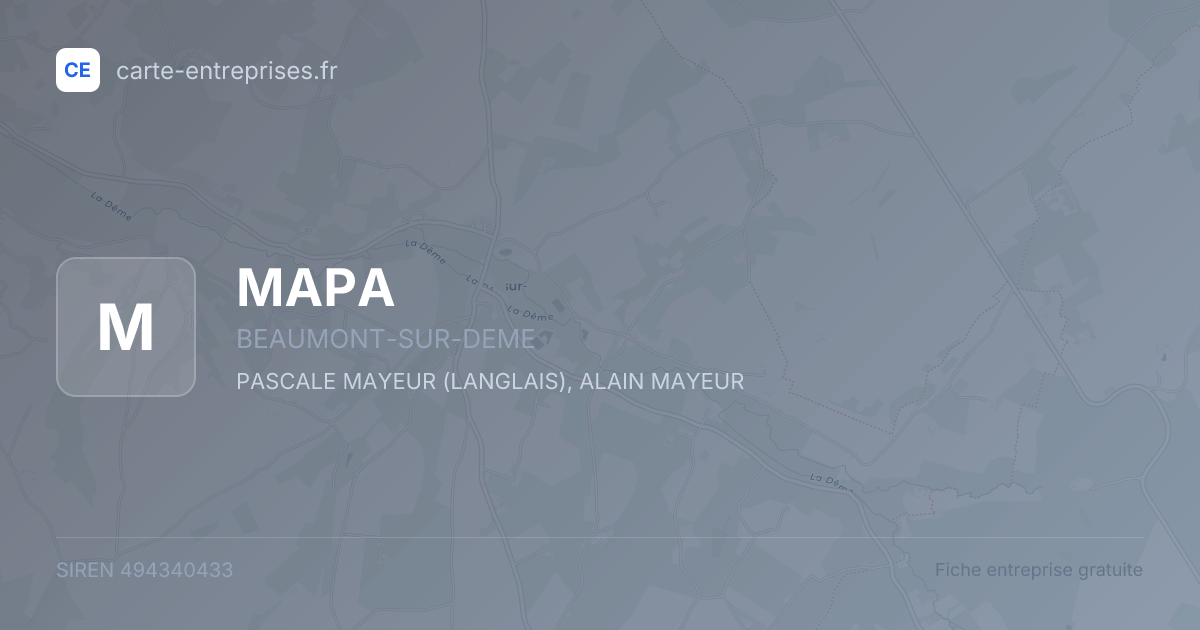 MAPA — 494340433 — fiche entreprise