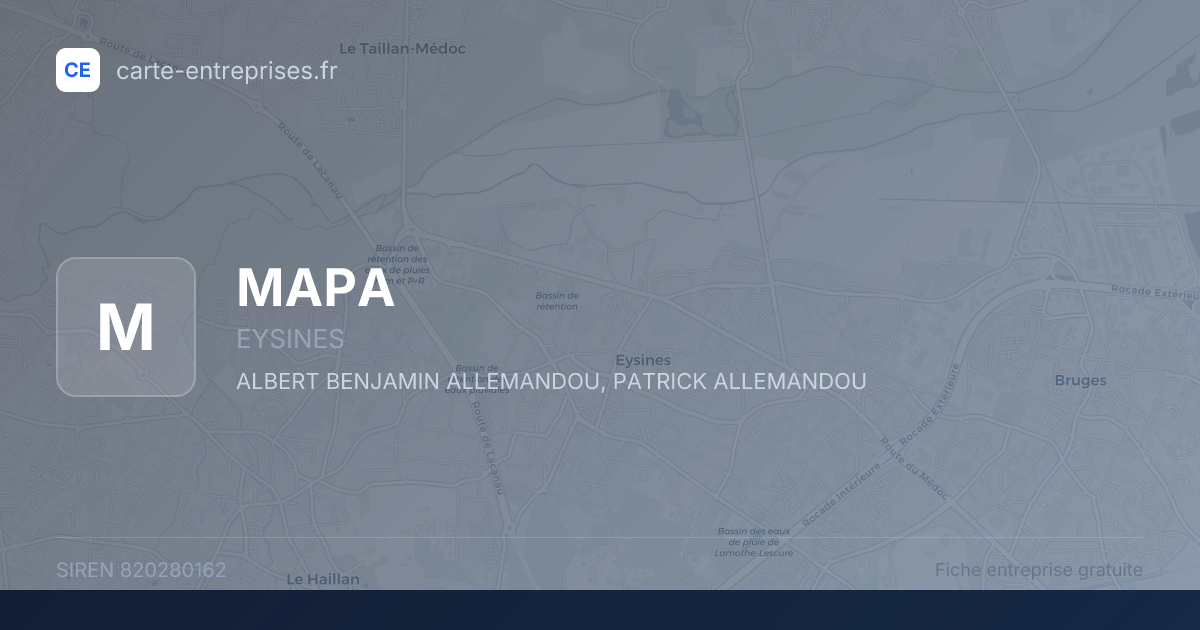 MAPA — 820280162 — fiche entreprise