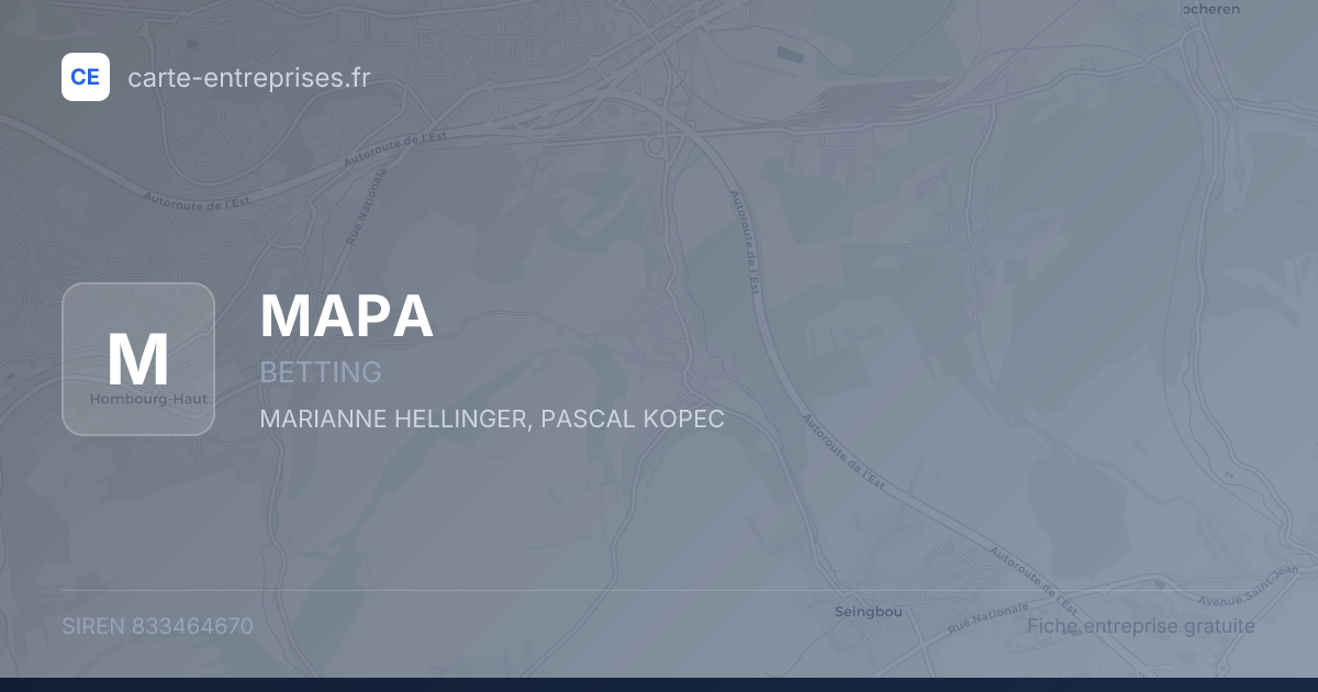 MAPA — 833464670 — fiche entreprise
