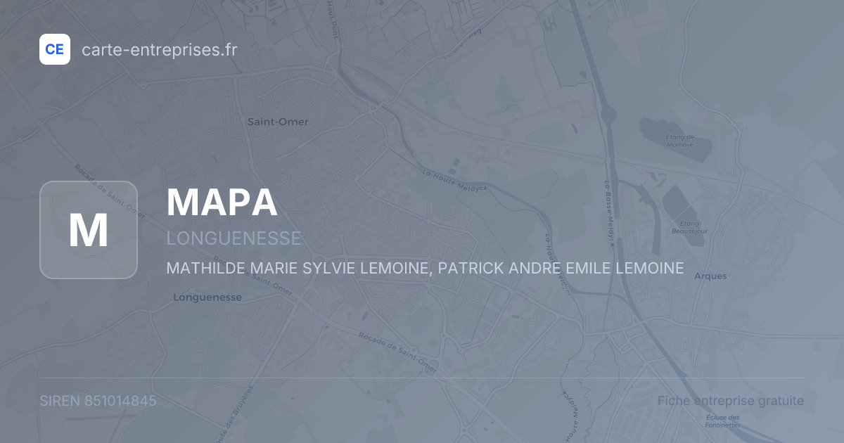 MAPA — 851014845 — fiche entreprise