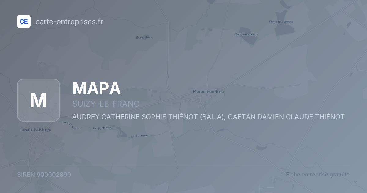 MAPA — 900002890 — fiche entreprise