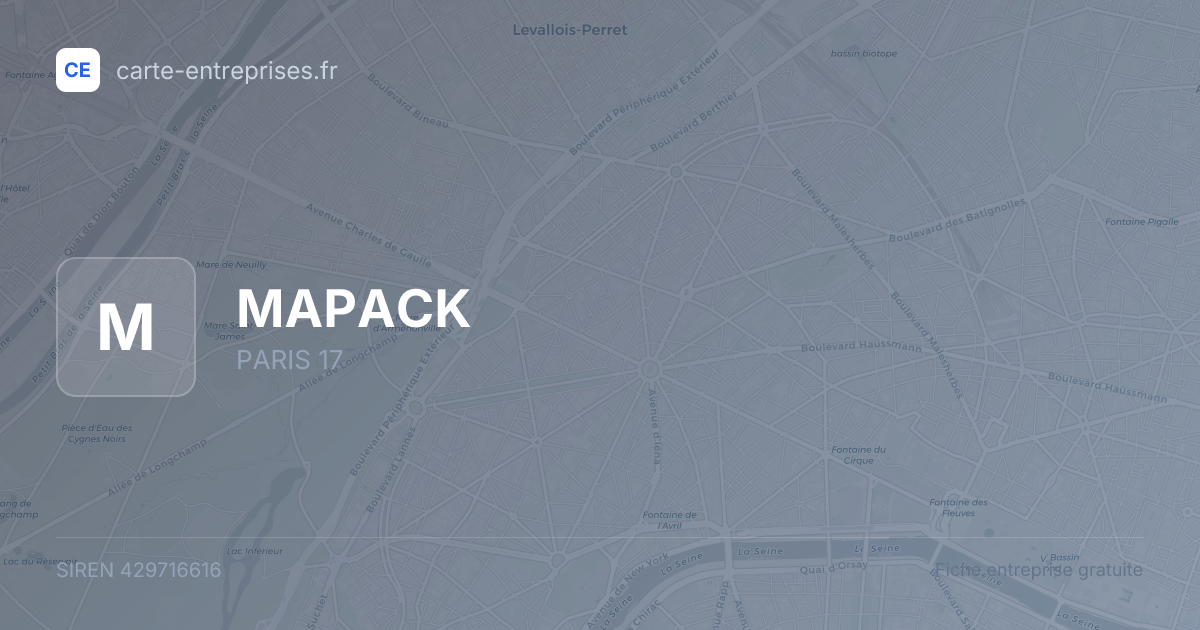 MAPACK — 429716616 — fiche entreprise