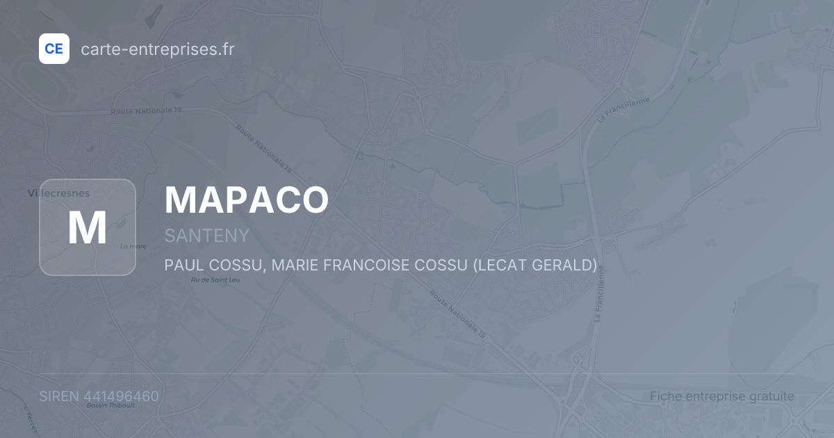 MAPACO — 441496460 — fiche entreprise