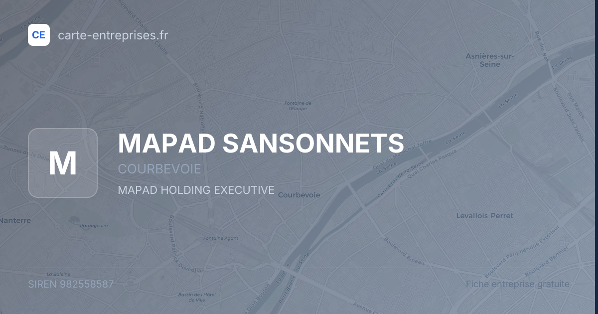 MAPAD SANSONNETS — 982558587 — fiche entreprise