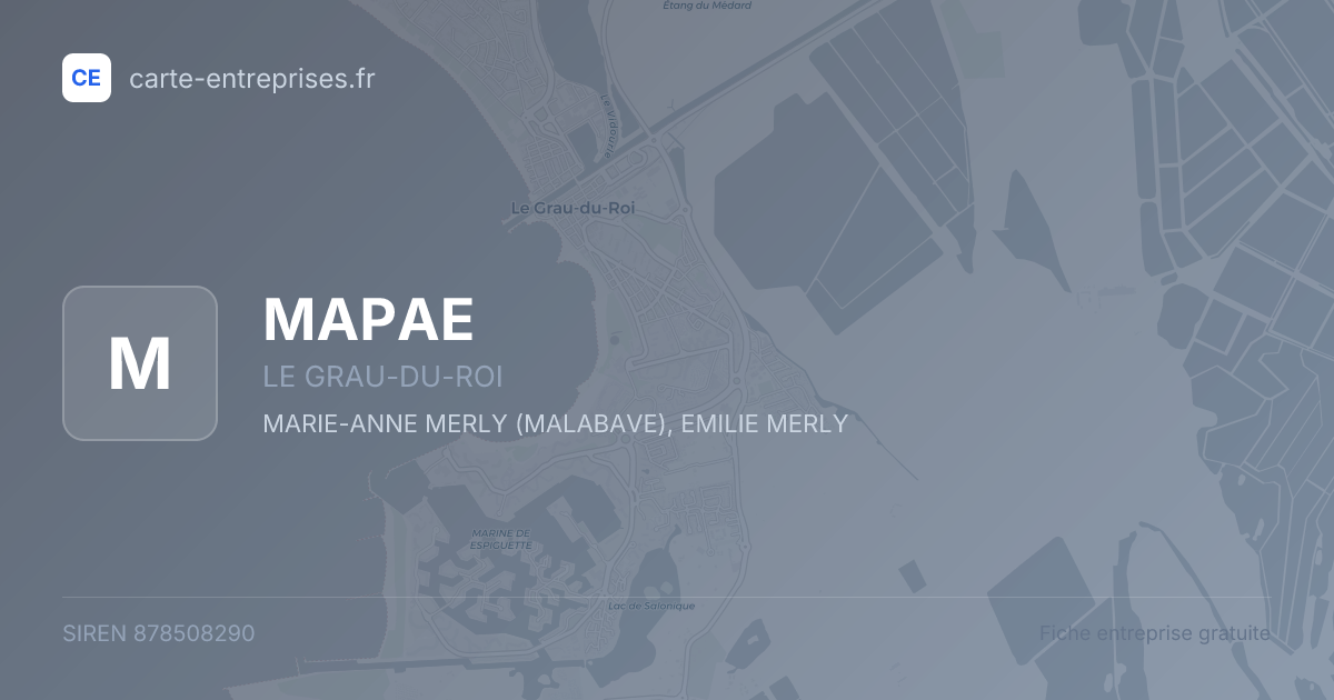 MAPAE — 878508290 — fiche entreprise