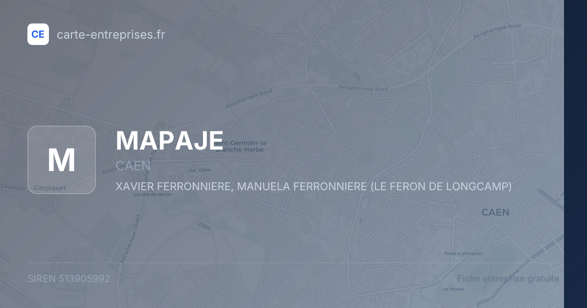 MAPAJE — 513905992 — fiche entreprise
