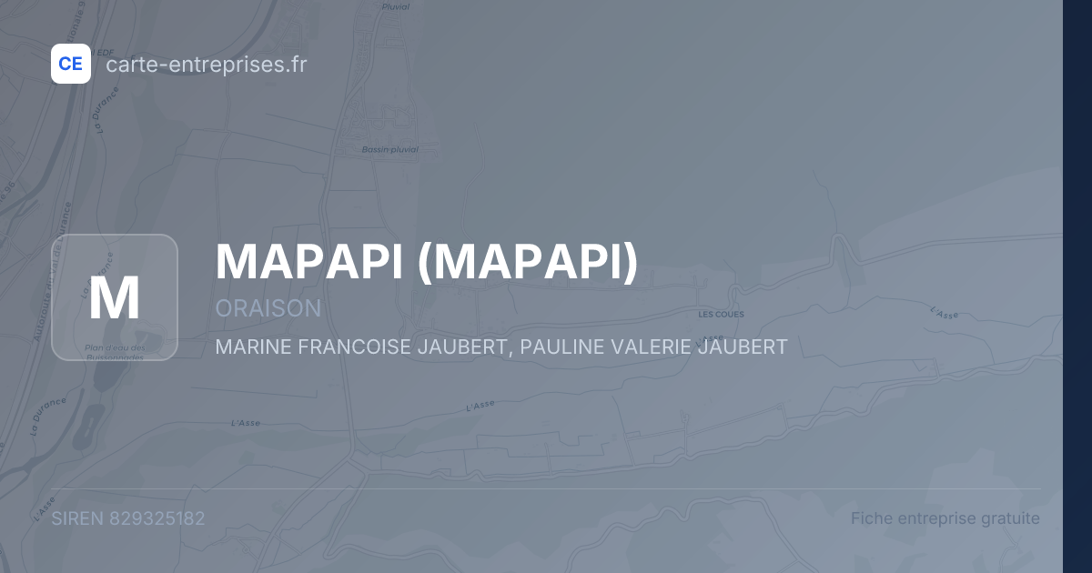MAPAPI — 829325182 — fiche entreprise