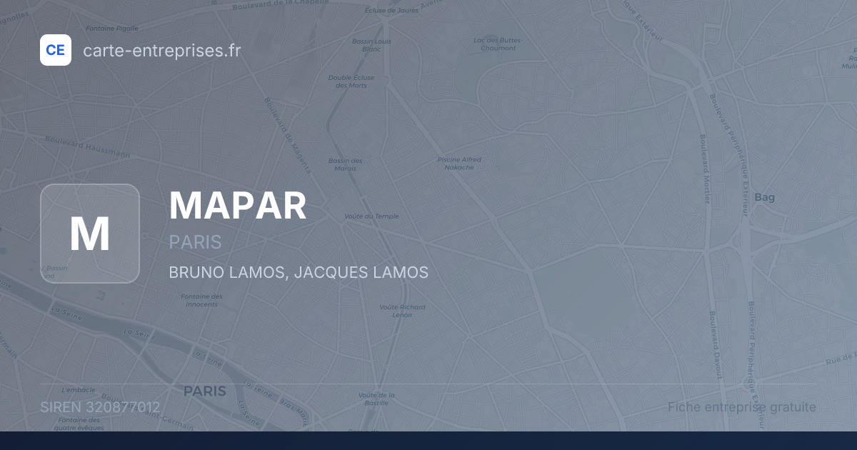 MAPAR — 320877012 — fiche entreprise