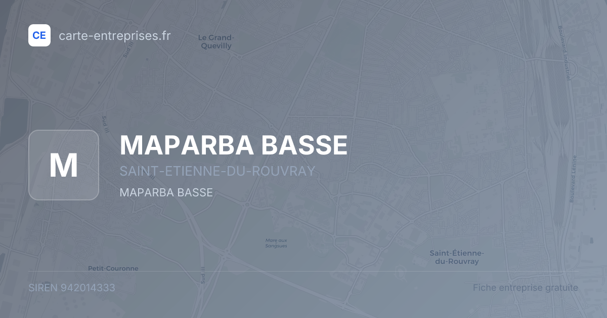 MAPARBA BASSE — 942014333 — fiche entreprise