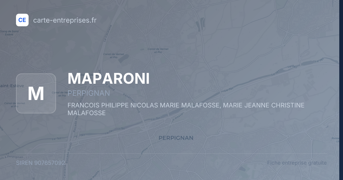 MAPARONI — 907657092 — fiche entreprise