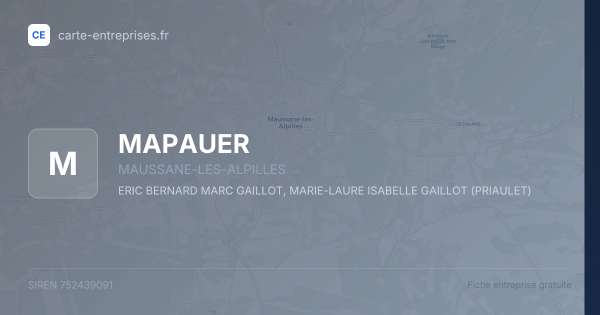 MAPAUER — 752439091 — fiche entreprise