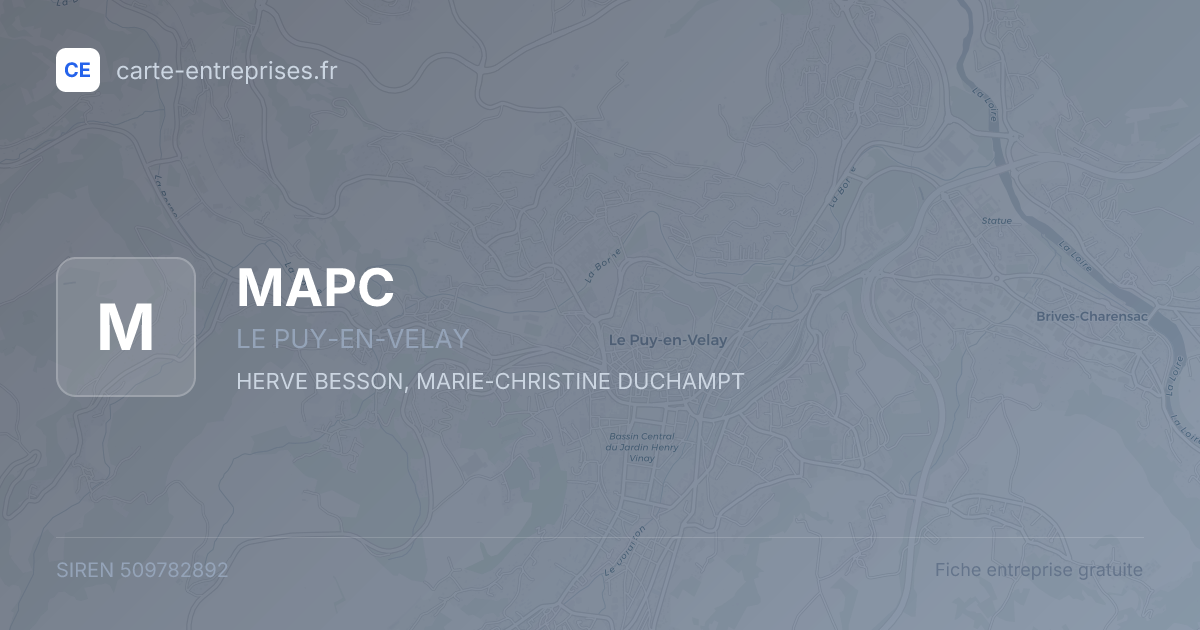 MAPC — 509782892 — fiche entreprise