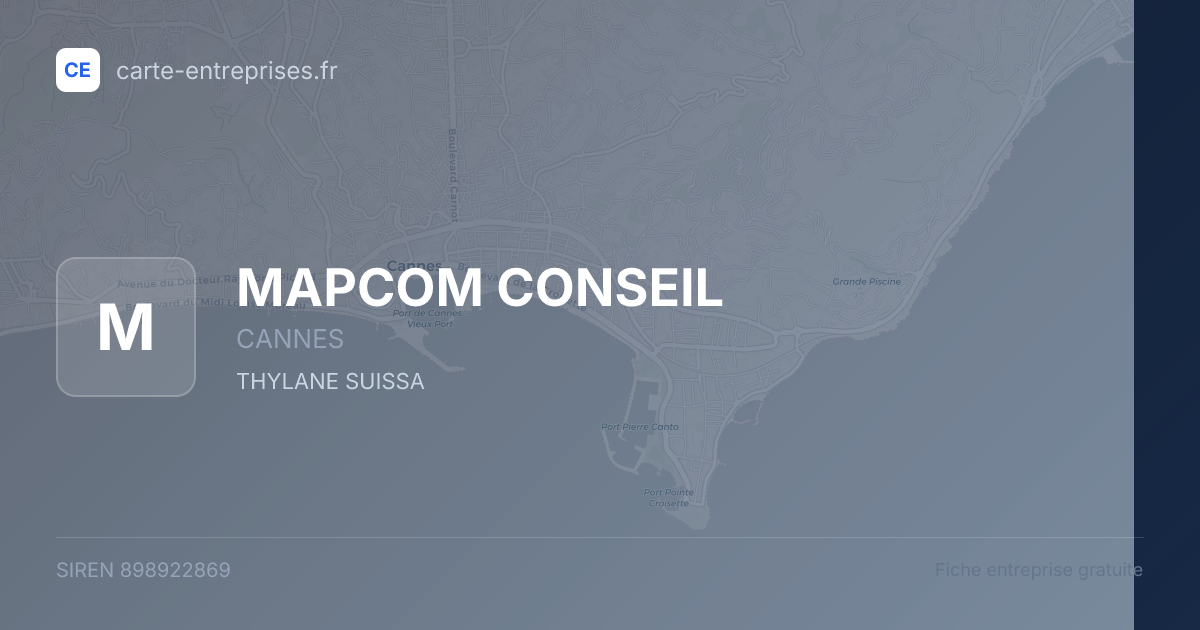 MAPCOM CONSEIL — 898922869 — fiche entreprise