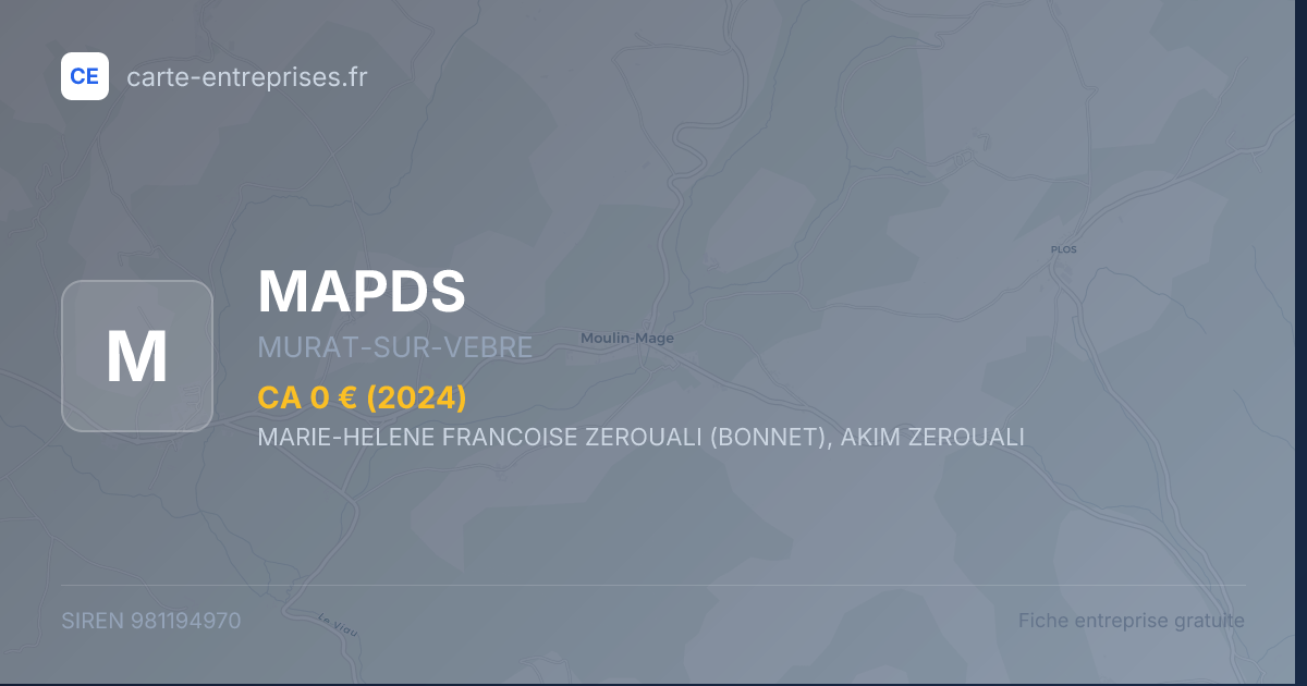 MAPDS — 981194970 — fiche entreprise