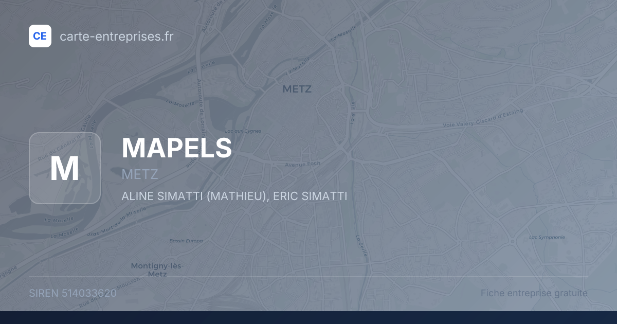 MAPELS — 514033620 — fiche entreprise