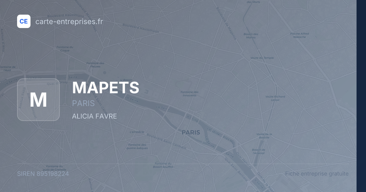 MAPETS — 895198224 — fiche entreprise