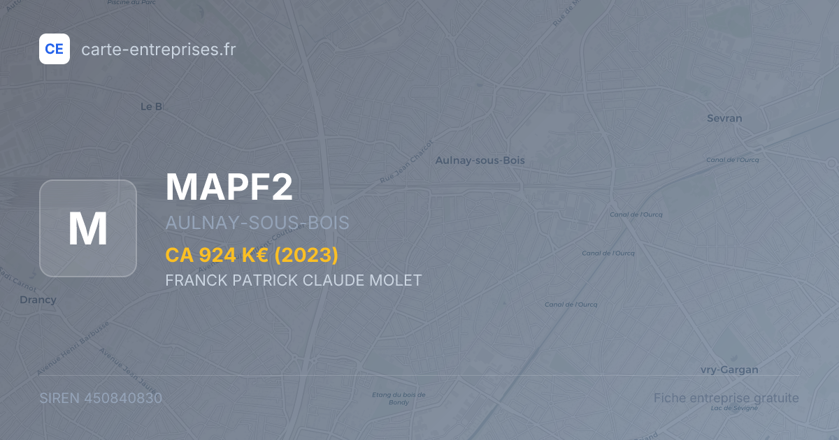 MAPF2 — 450840830 — fiche entreprise