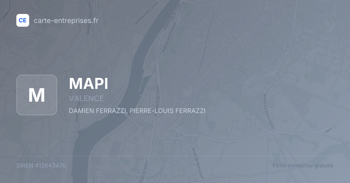MAPI — 412643470 — fiche entreprise