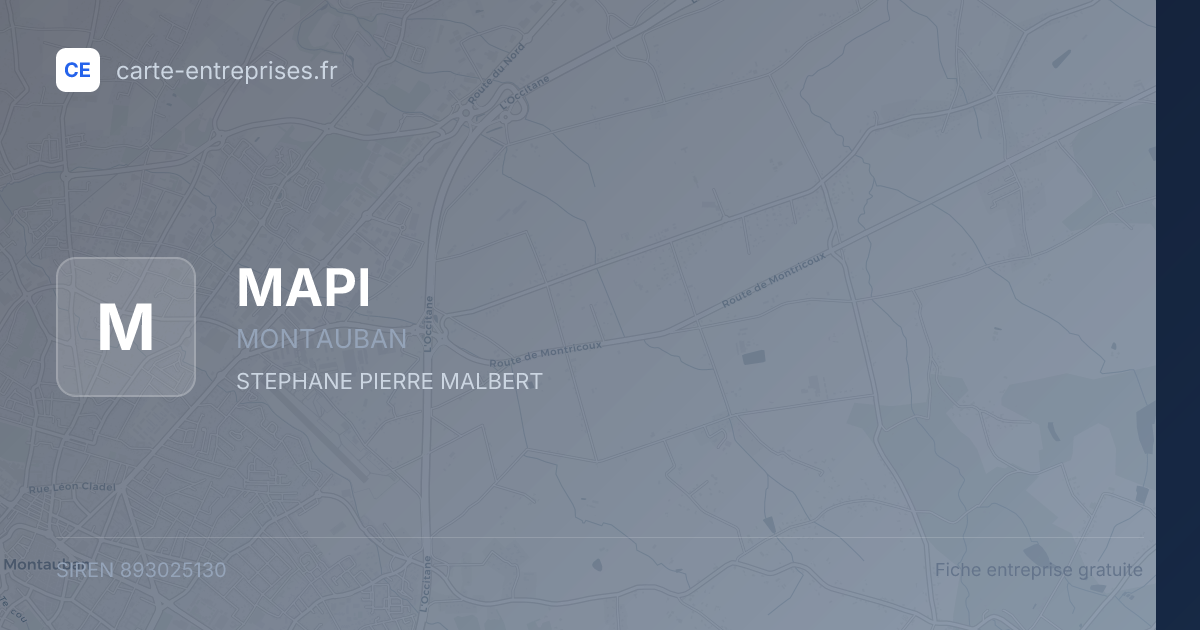 MAPI — 893025130 — fiche entreprise