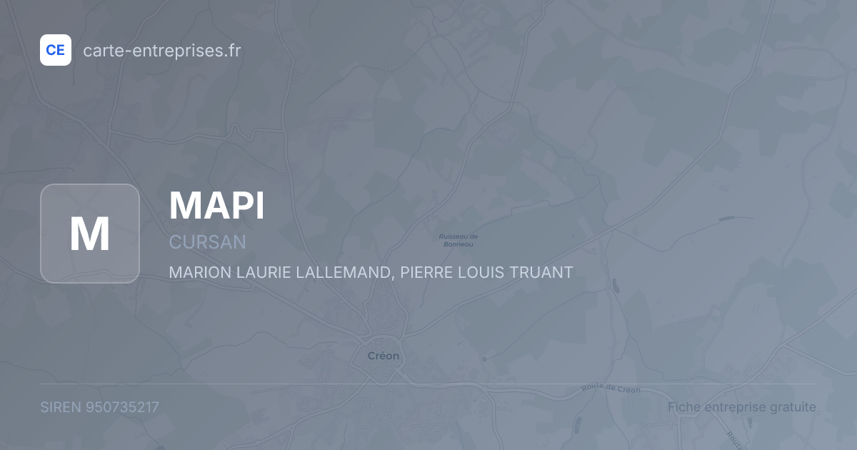 MAPI — 950735217 — fiche entreprise