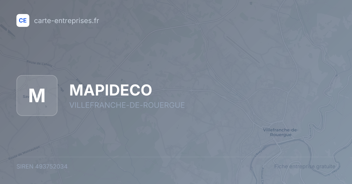MAPIDECO — 493752034 — fiche entreprise