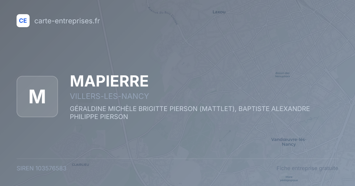 MAPIERRE — 103576583 — fiche entreprise