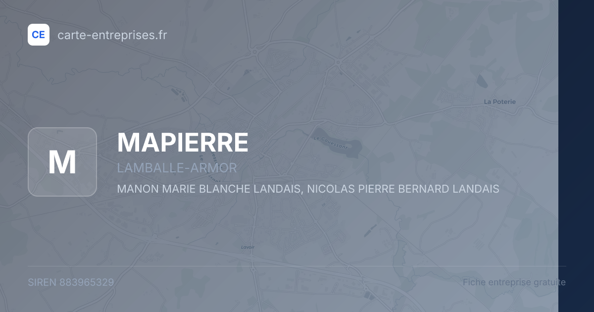 MAPIERRE — 883965329 — fiche entreprise