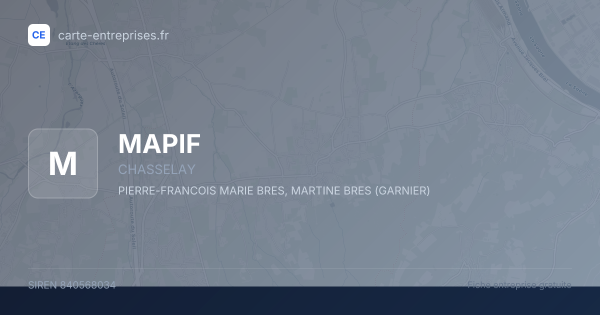 MAPIF — 840568034 — fiche entreprise