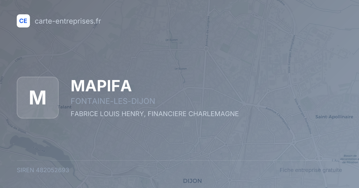 MAPIFA — 482052693 — fiche entreprise