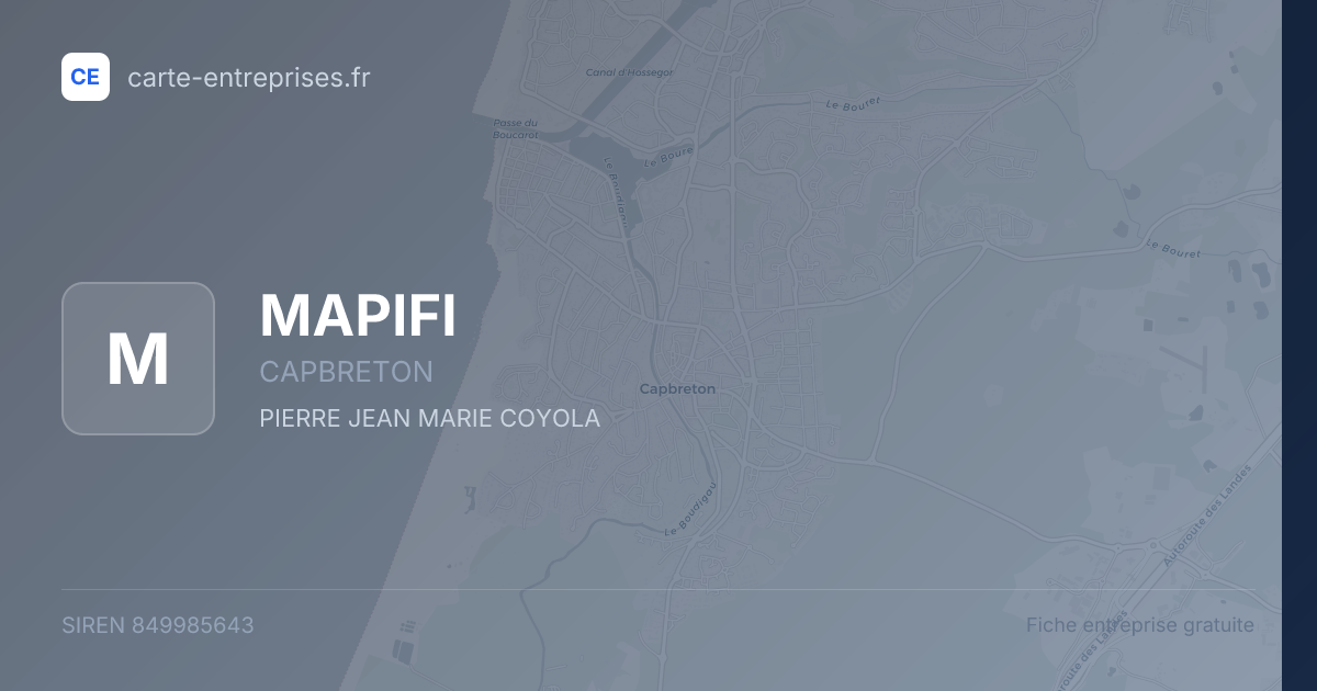 MAPIFI — 849985643 — fiche entreprise