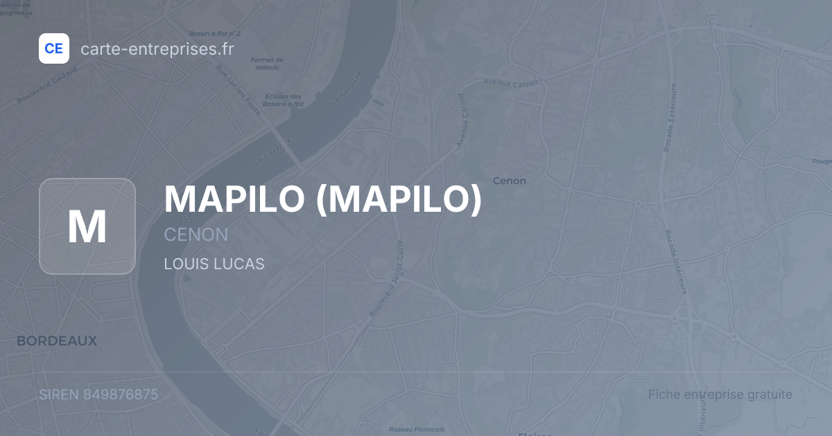 MAPILO — 849876875 — fiche entreprise