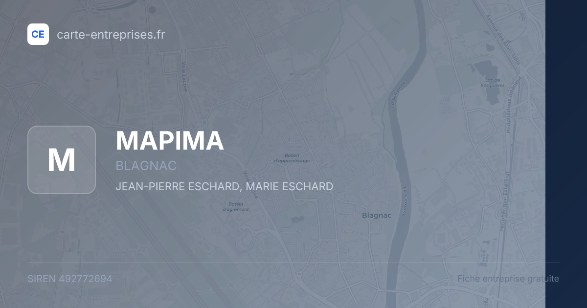 MAPIMA — 492772694 — fiche entreprise
