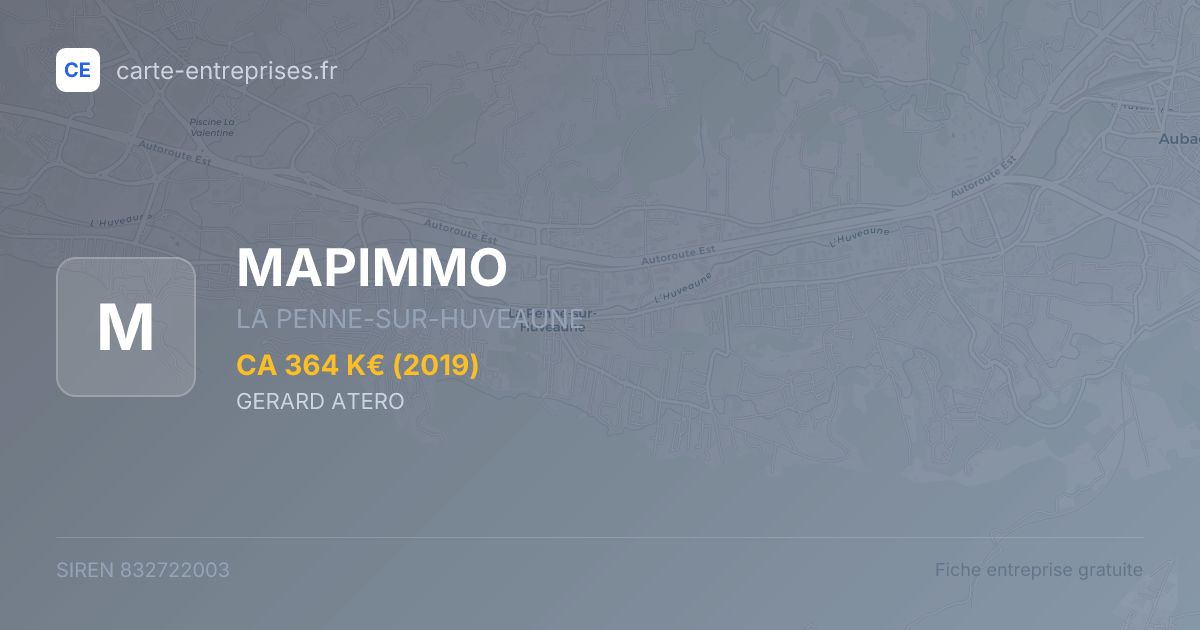 MAPIMMO — 832722003 — fiche entreprise