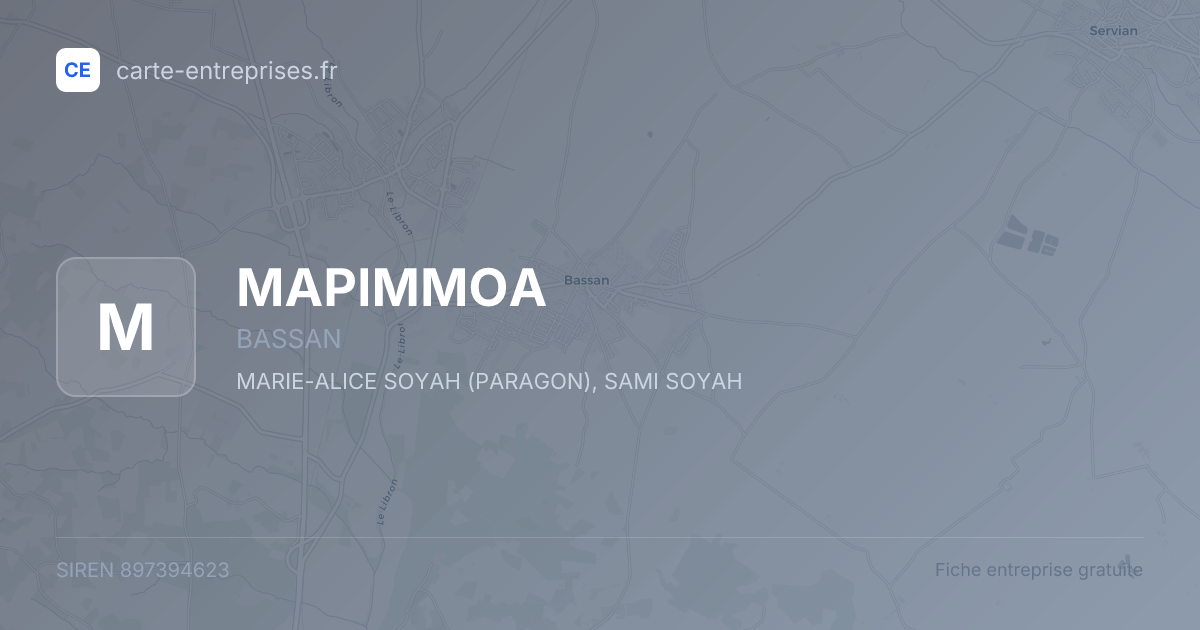 MAPIMMOA — 897394623 — fiche entreprise