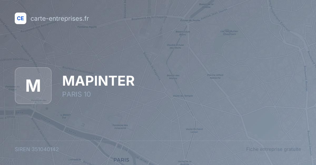 MAPINTER — 351040142 — fiche entreprise