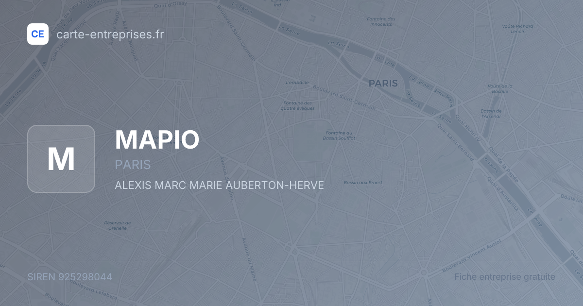 MAPIO — 925298044 — fiche entreprise