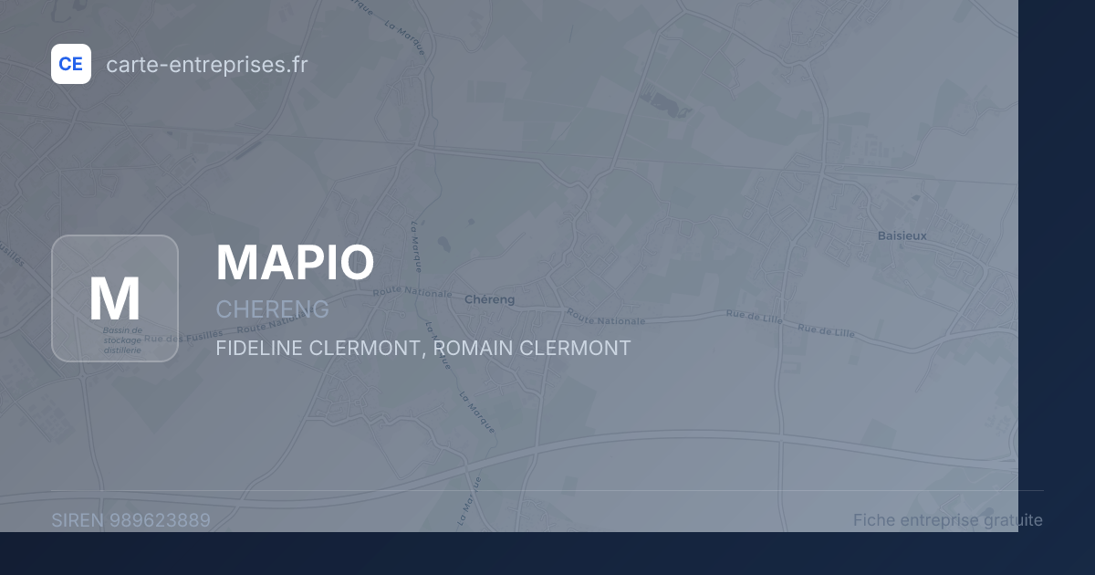 MAPIO — 989623889 — fiche entreprise
