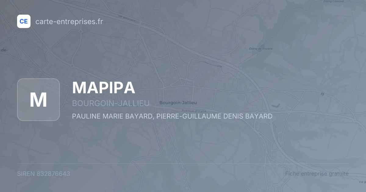 MAPIPA — 832876643 — fiche entreprise