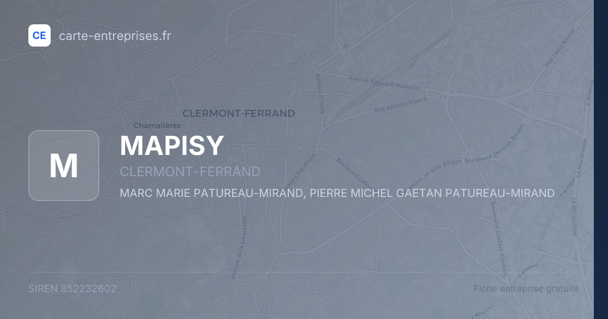 MAPISY — 852232602 — fiche entreprise