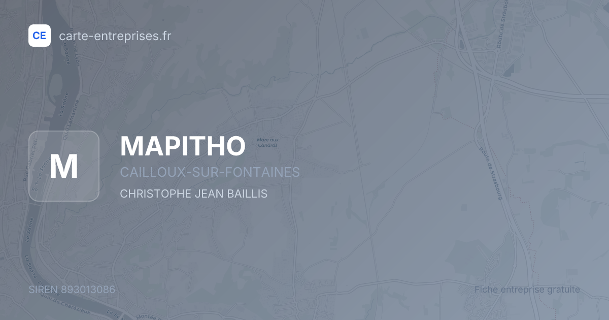MAPITHO — 893013086 — fiche entreprise